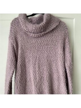 Reaction Kenneth Cole Lilac Bouclé Turtleneck Sweater
